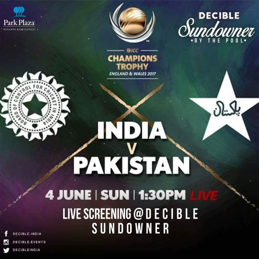 Watch IND vs PAK at the city’s favourite Sundowner – Decible, live tomorrow.